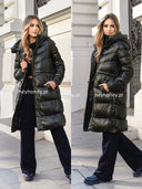 Pikowana kurtka z kapturem Khaki DELIA