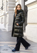 Pikowana kurtka z kapturem Khaki DELIA