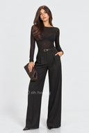 Spodnie Eleganckie Czarne TRIM
