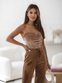 Spodnie dresowe w prążki Camel LUCETTE