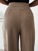 Spodnie eleganckie z wysokim stanem Camel STYLE CLASS