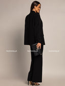 Spodnie Eleganckie z Wysokim Stanem Czarne ASTORIA 