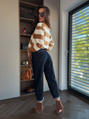 Spodnie Jeansowe Mom Fit Granatowe INES