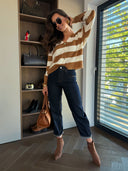 Spodnie Jeansowe Mom Fit Granatowe INES