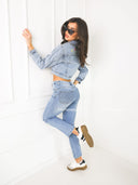 Spodnie Jeansowe Mom Fit Niebieskie NALIA 