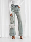 Spodnie Jeansowe Wide Leg Jasnoniebieskie LUCIA