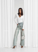 Spodnie Jeansowe Wide Leg Jasnoniebieskie LUCIA