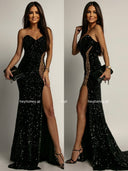Sukienka Maxi z cyrkoniami Czarna LUXURY NIGHT