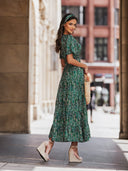 Sukienka Maxi z paskiem i opaską Zielona MARITA