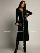 Sukienka Midi Czarna CLAIRE ELEGANCE 