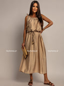 Sukienka z Rayonu Maxi Beżowa AYRA