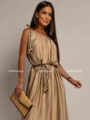 Sukienka z Rayonu Maxi Beżowa AYRA