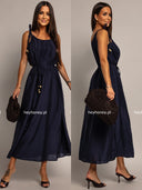 Sukienka z Rayonu Maxi Granatowa AYRA