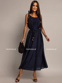 Sukienka z Rayonu Maxi Granatowa AYRA