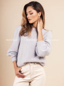 Sweter z Baby Alpaką Jasny Szary SOFT 