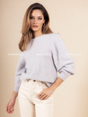 Sweter z Baby Alpaką Jasny Szary SOFT 