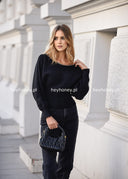 Sweter z wiskozy Czarny MIRANDA