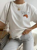 T-shirt Bawełniany Biały CROISSANT