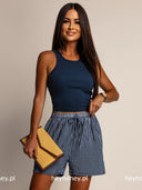 Top Bawełniany Granatowy LARIA 