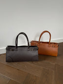 Torebka Skóra Naturalna Czekoladowa LAURA