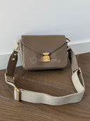 Torebka Skóra Naturalna Listonoszka Taupe ADELE