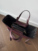 Torebka Skóra Naturalna Zamszowa Burgund Midi EMILI